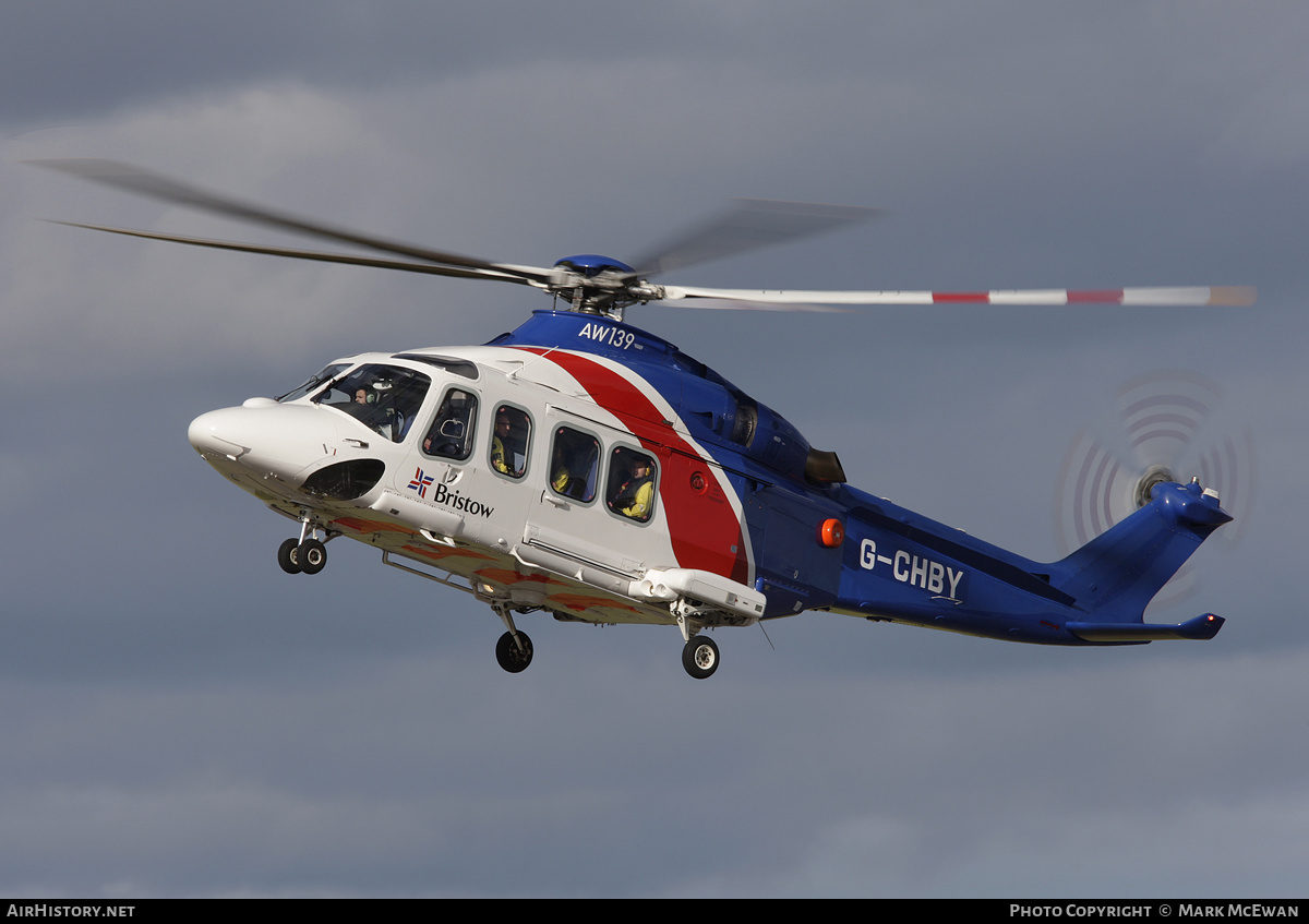 Aircraft Photo of G-CHBY | AgustaWestland AW-139 | Bristow Helicopters | AirHistory.net #308228