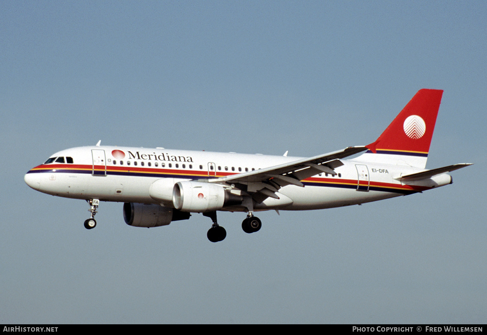 Aircraft Photo of EI-DFA | Airbus A319-112 | Meridiana | AirHistory.net #308380