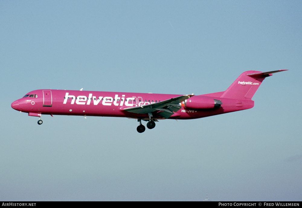 Aircraft Photo of HB-JVG | Fokker 100 (F28-0100) | Helvetic Airways | AirHistory.net #308398
