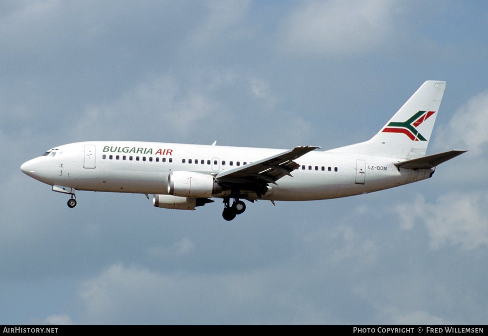 Aircraft Photo of LZ-BOM | Boeing 737-31S | Bulgaria Air | AirHistory.net #308445