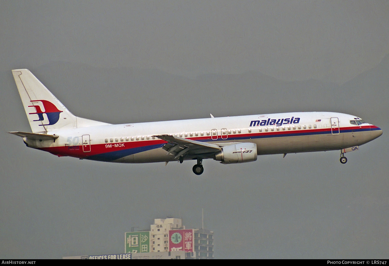 Aircraft Photo of 9M-MQK | Boeing 737-4H6 | Malaysia Airlines | AirHistory.net #308508