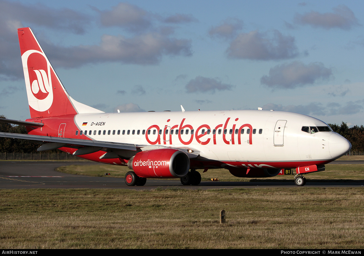 Aircraft Photo of D-AGEN | Boeing 737-75B | Air Berlin | AirHistory.net #308564