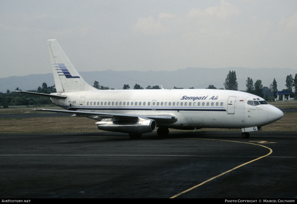 Aircraft Photo of PK-JHG | Boeing 737-281 | Sempati Air | AirHistory.net #308646