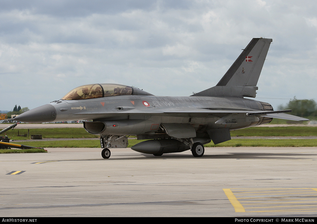 Aircraft Photo of ET-199 | General Dynamics F-16BM Fighting Falcon | Denmark - Air Force | AirHistory.net #308672