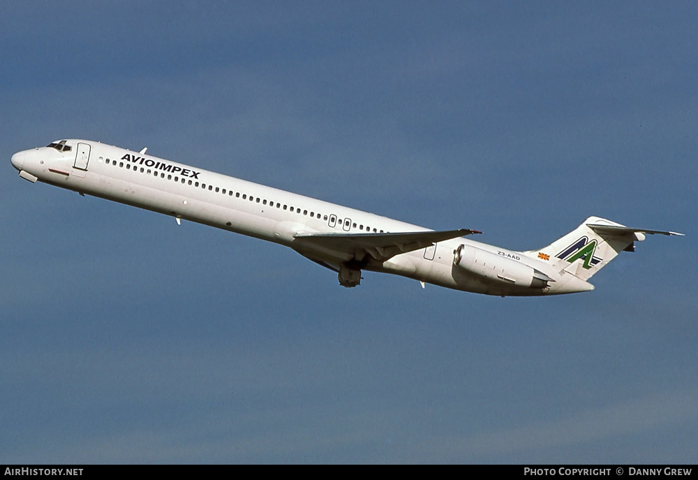 Aircraft Photo of Z3-AAD | McDonnell Douglas MD-82 (DC-9-82) | Avioimpex | AirHistory.net #308861
