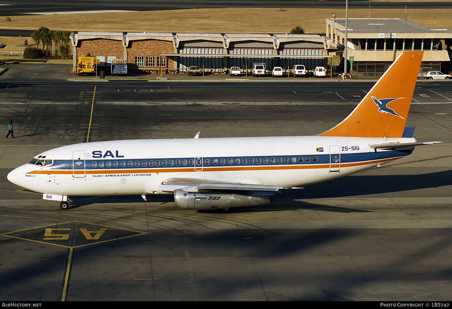 Aircraft Photo of ZS-SIG | Boeing 737-244/Adv | South African Airways - Suid-Afrikaanse Lugdiens | AirHistory.net #309144