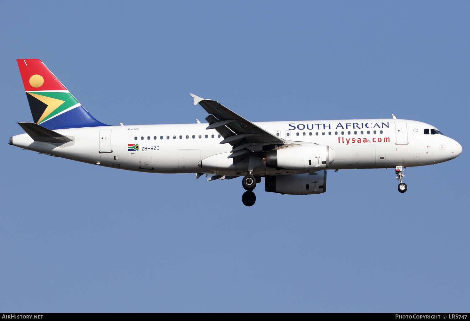 Aircraft Photo of ZS-SZC | Airbus A320-232 | South African Airways | AirHistory.net #309228