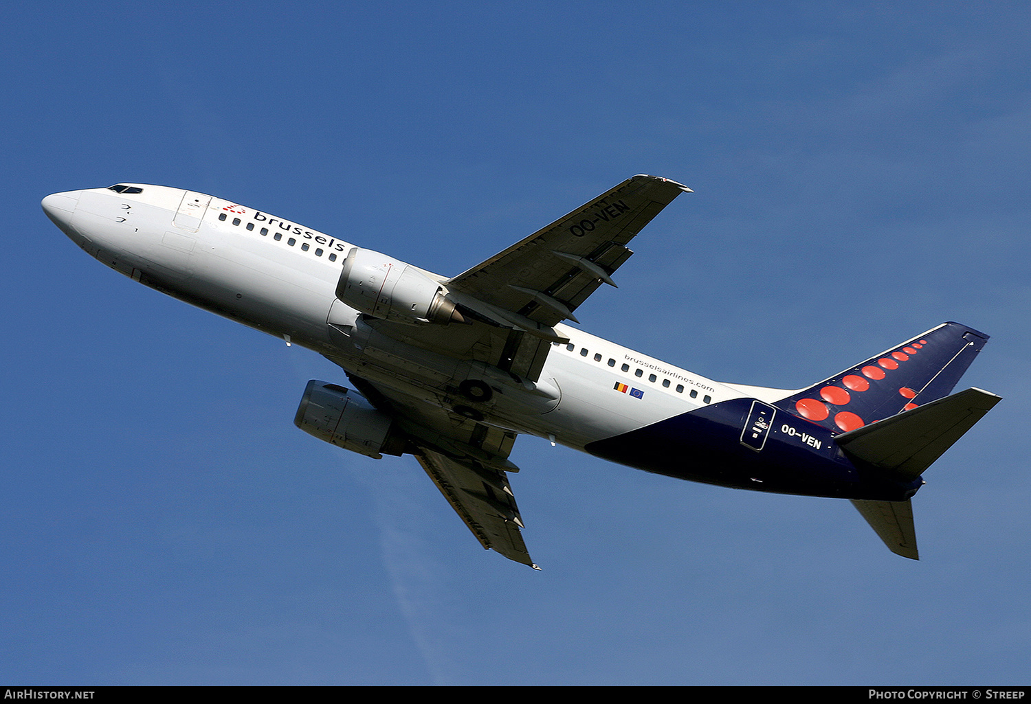 Aircraft Photo of OO-VEN | Boeing 737-36N | Brussels Airlines | AirHistory.net #309323