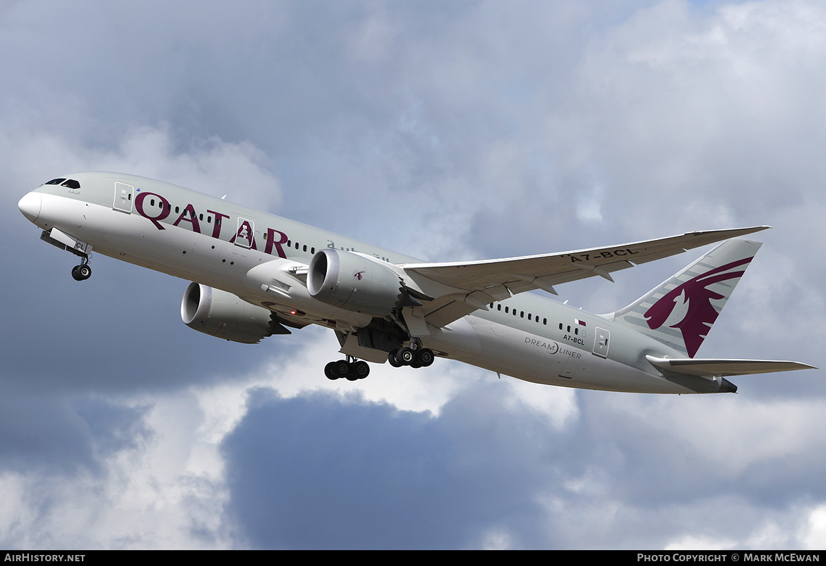Aircraft Photo of A7-BCL | Boeing 787-8 Dreamliner | Qatar Airways | AirHistory.net #309352