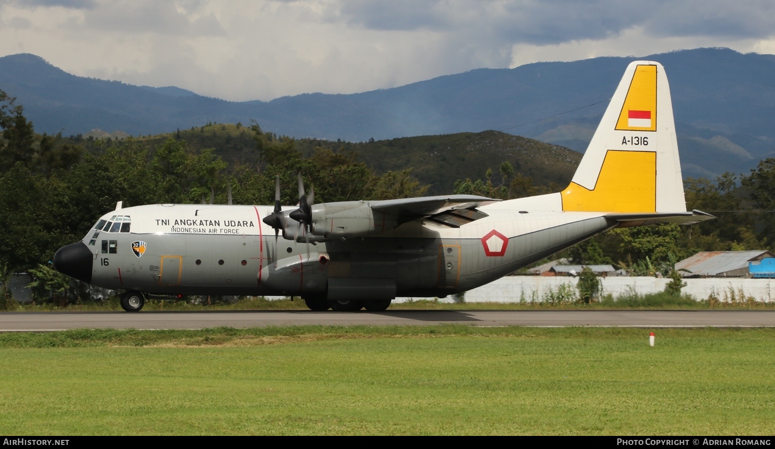 Aircraft Photo of A-1316 | Lockheed C-130H Hercules | Indonesia - Air Force | AirHistory.net #309504