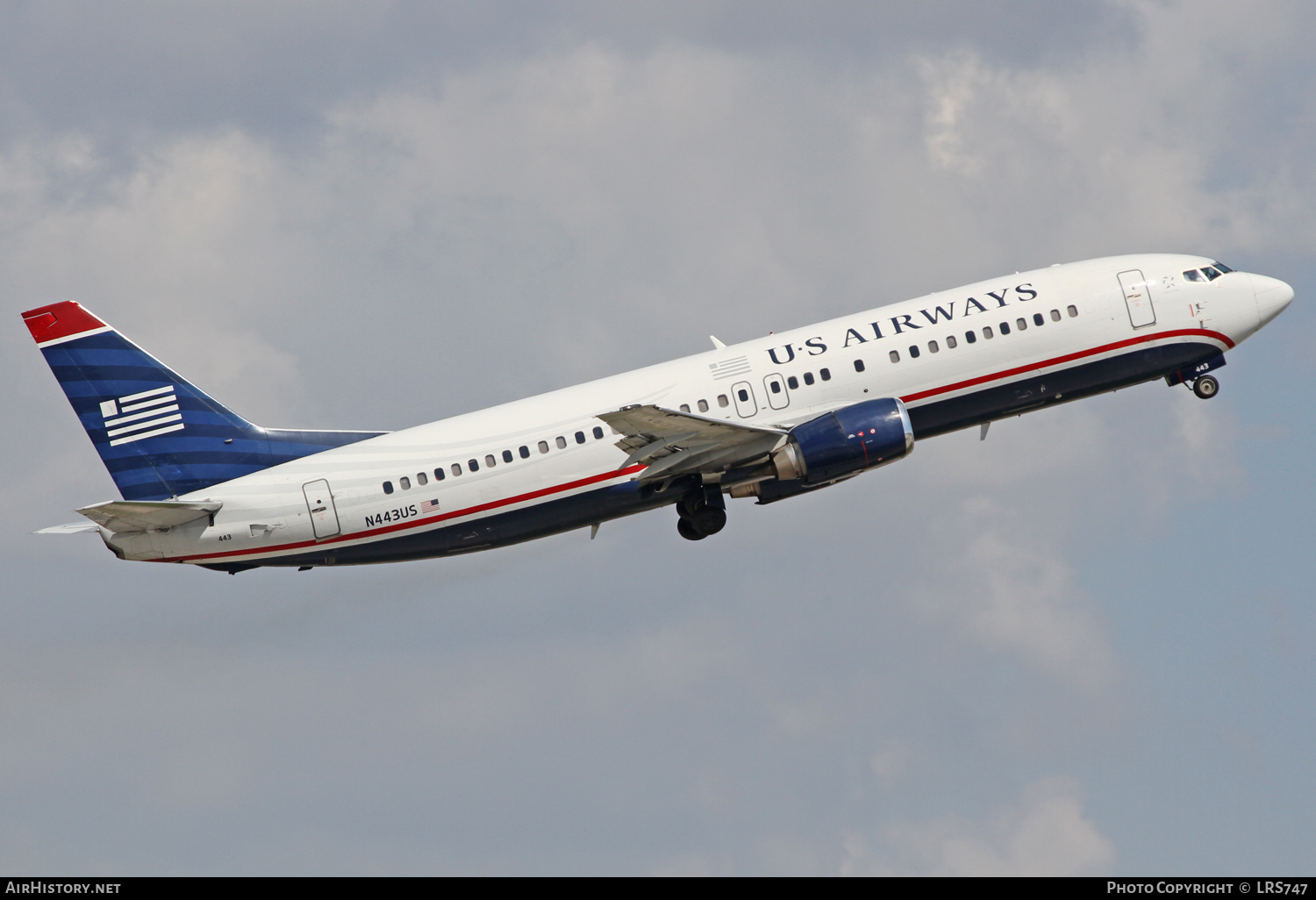 Aircraft Photo of N443US | Boeing 737-4B7 | US Airways | AirHistory.net #309571