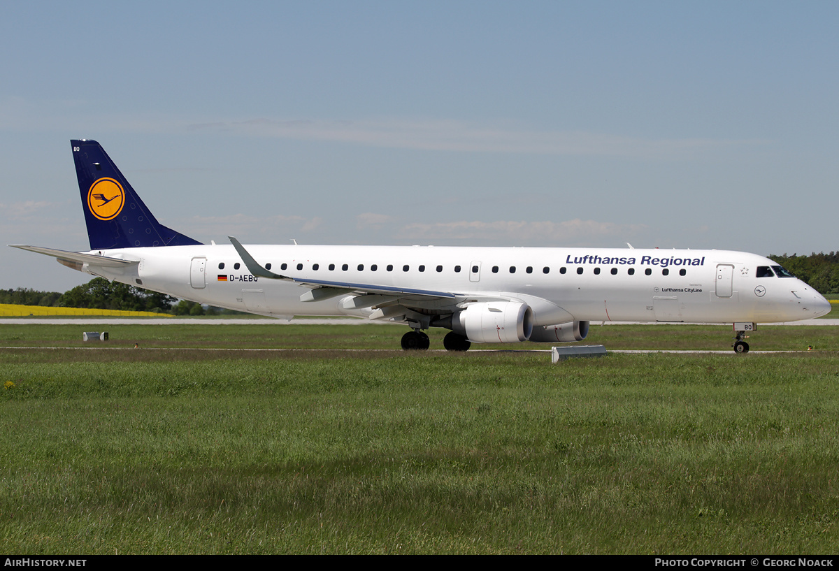 Aircraft Photo of D-AEBQ | Embraer 195LR (ERJ-190-200LR) | Lufthansa Regional | AirHistory.net #309622