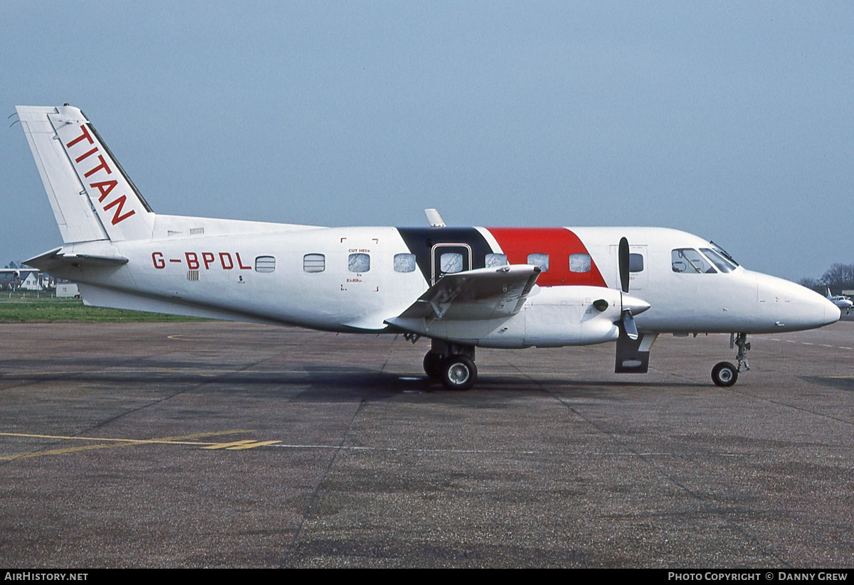Aircraft Photo of G-BPDL | Embraer EMB-110P1 Bandeirante | Titan Airways | AirHistory.net #309687