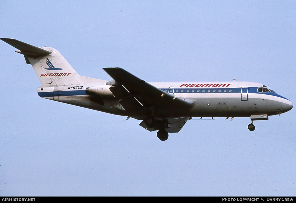 Aircraft Photo of N457US | Fokker F28-1000 Fellowship | Piedmont Airlines | AirHistory.net #310020
