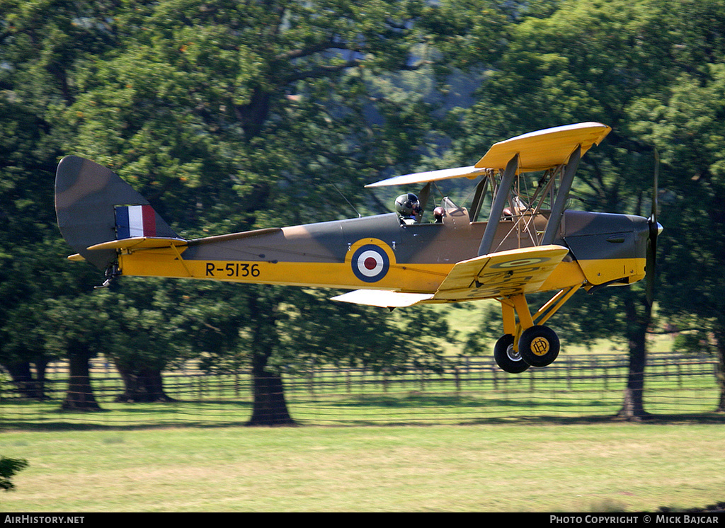 Aircraft Photo of G-APAP / R5136 | De Havilland D.H. 82A Tiger Moth II | UK - Air Force | AirHistory.net #310317