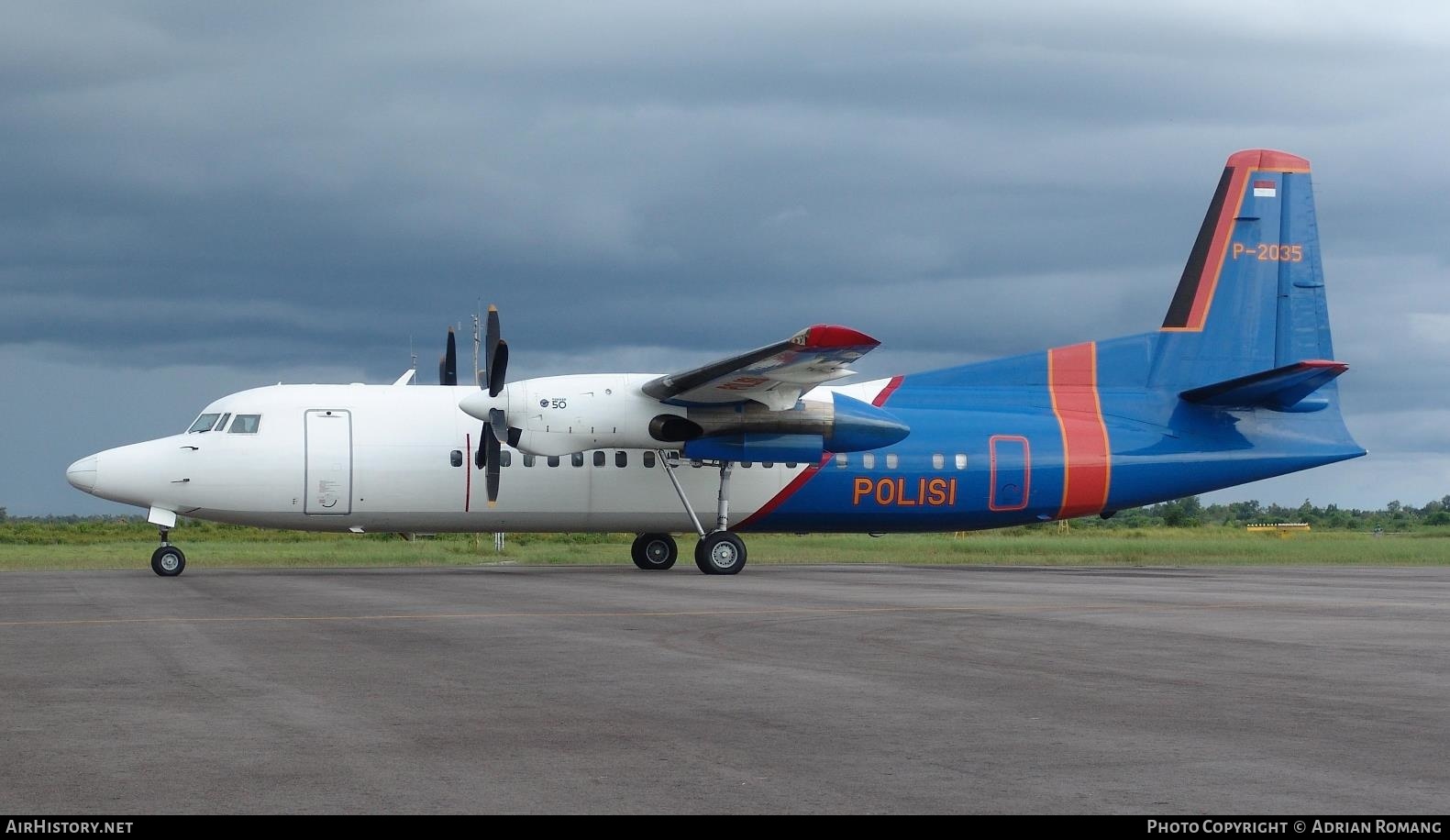 Aircraft Photo of P-2035 | Fokker 50 | Indonesia - Police | AirHistory.net #310333