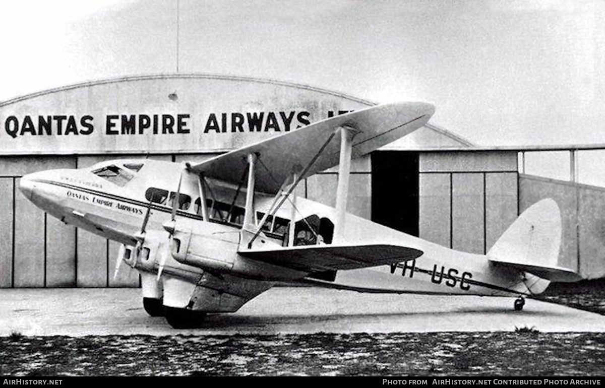 Aircraft Photo of VH-USC | De Havilland D.H. 86 Express | Qantas Empire Airways - QEA | AirHistory.net #310529