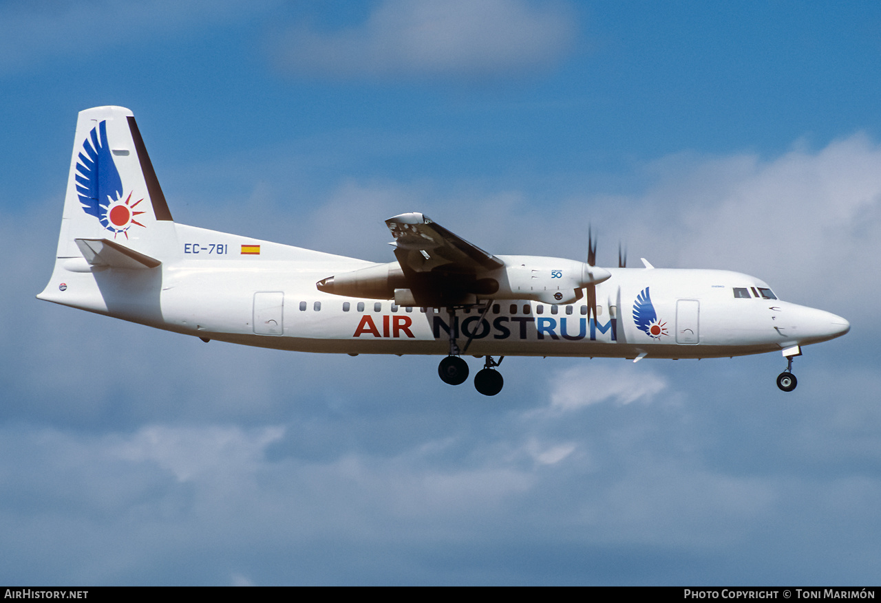 Aircraft Photo of EC-781 | Fokker 50 | Air Nostrum | AirHistory.net #310565