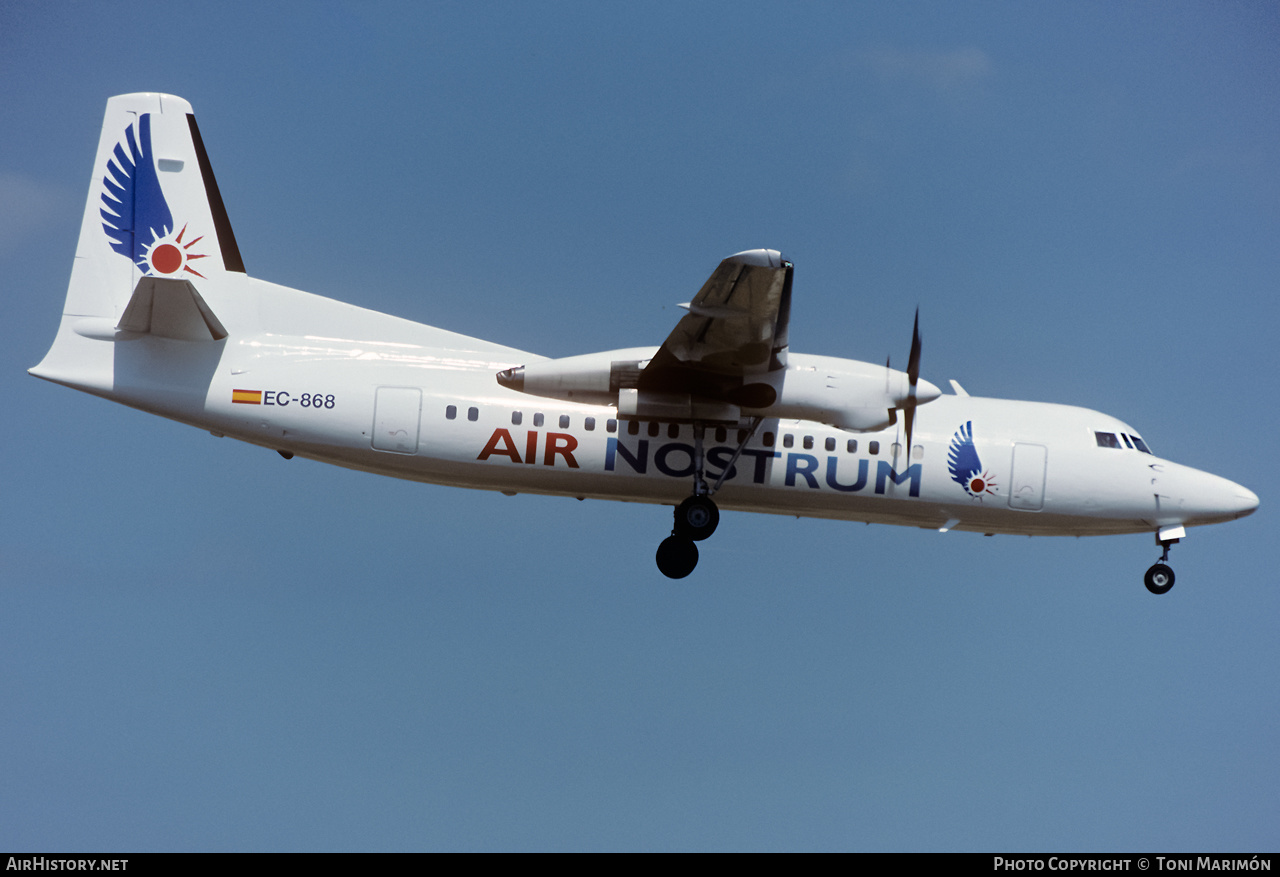 Aircraft Photo of EC-868 | Fokker 50 | Air Nostrum | AirHistory.net #310582