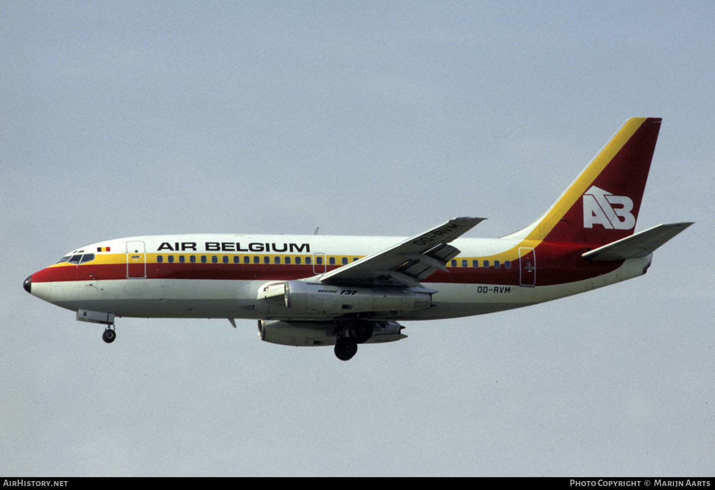 Aircraft Photo of OO-RVM | Boeing 737-2Q8/Adv | Air Belgium | AirHistory.net #310669