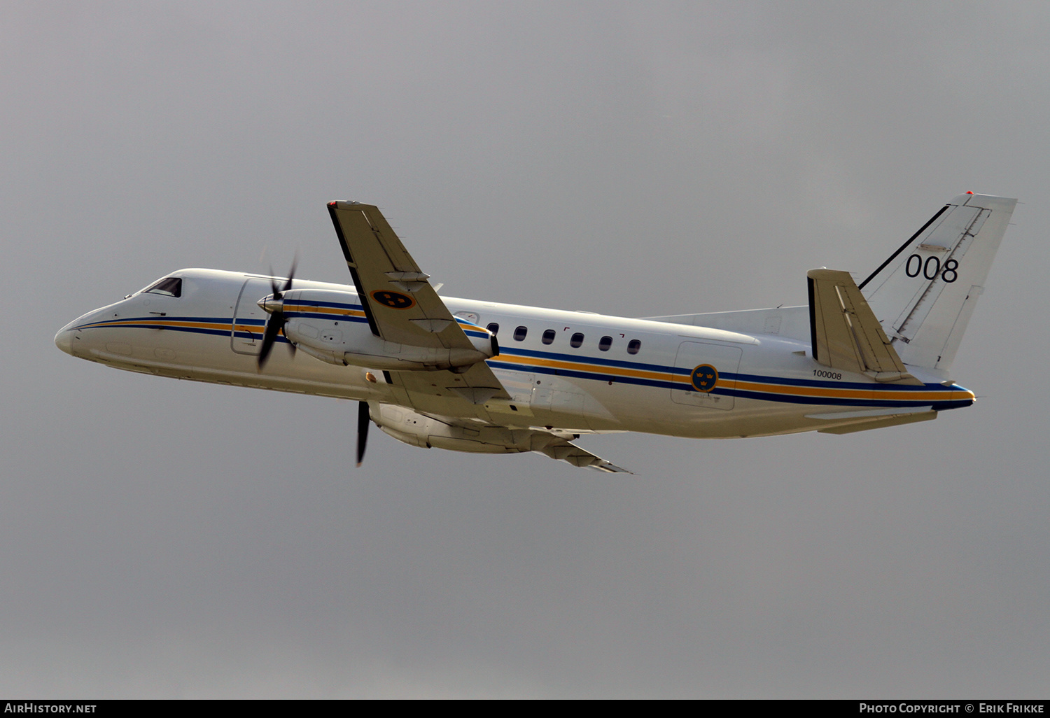 Aircraft Photo of 100008 | Saab Tp100C (340B/Plus) | Sweden - Air Force | AirHistory.net #310741