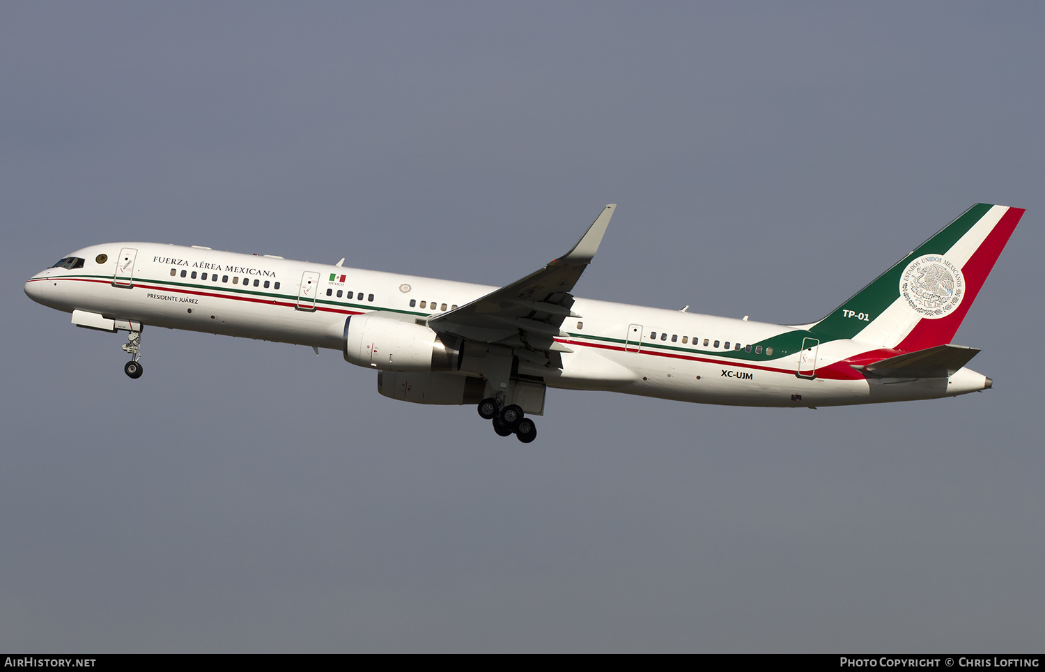 Aircraft Photo of XC-UJM / TP-01 | Boeing 757-225 | Mexico - Air Force | AirHistory.net #310826