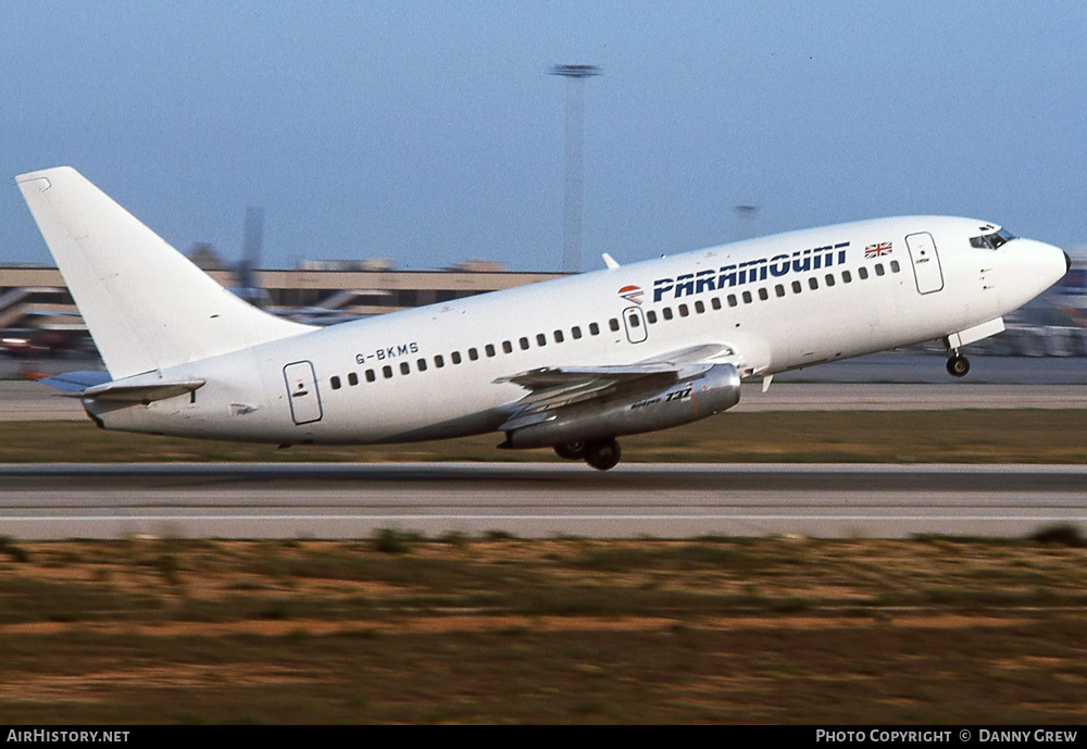 Aircraft Photo of G-BKMS | Boeing 737-2Q8/Adv | Paramount Airways | AirHistory.net #310874