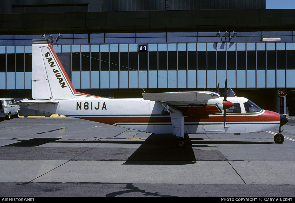 Aircraft Photo of N81JA | Britten-Norman BN-2A-20 Islander | San Juan Airlines | AirHistory.net #310913