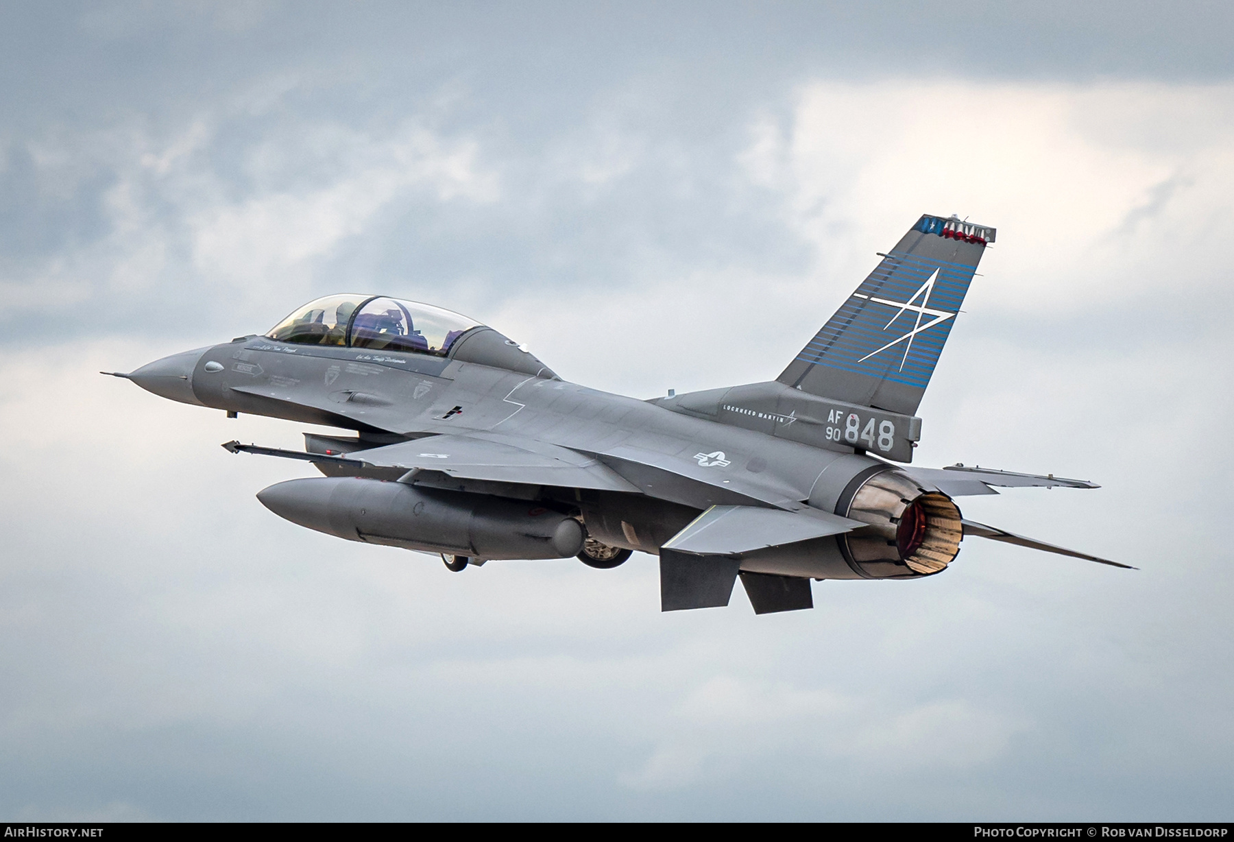 Aircraft Photo of 90-0848 / AF90-848 | Lockheed Martin F-16DM Fighting Falcon | Lockheed Martin | AirHistory.net #310989