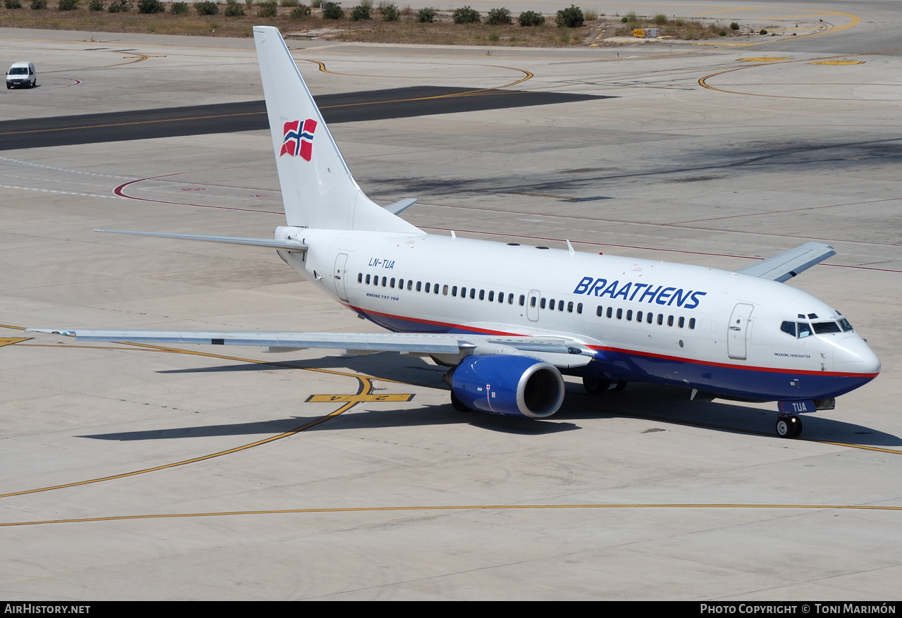 Aircraft Photo of LN-TUA | Boeing 737-705 | Braathens | AirHistory.net #311007