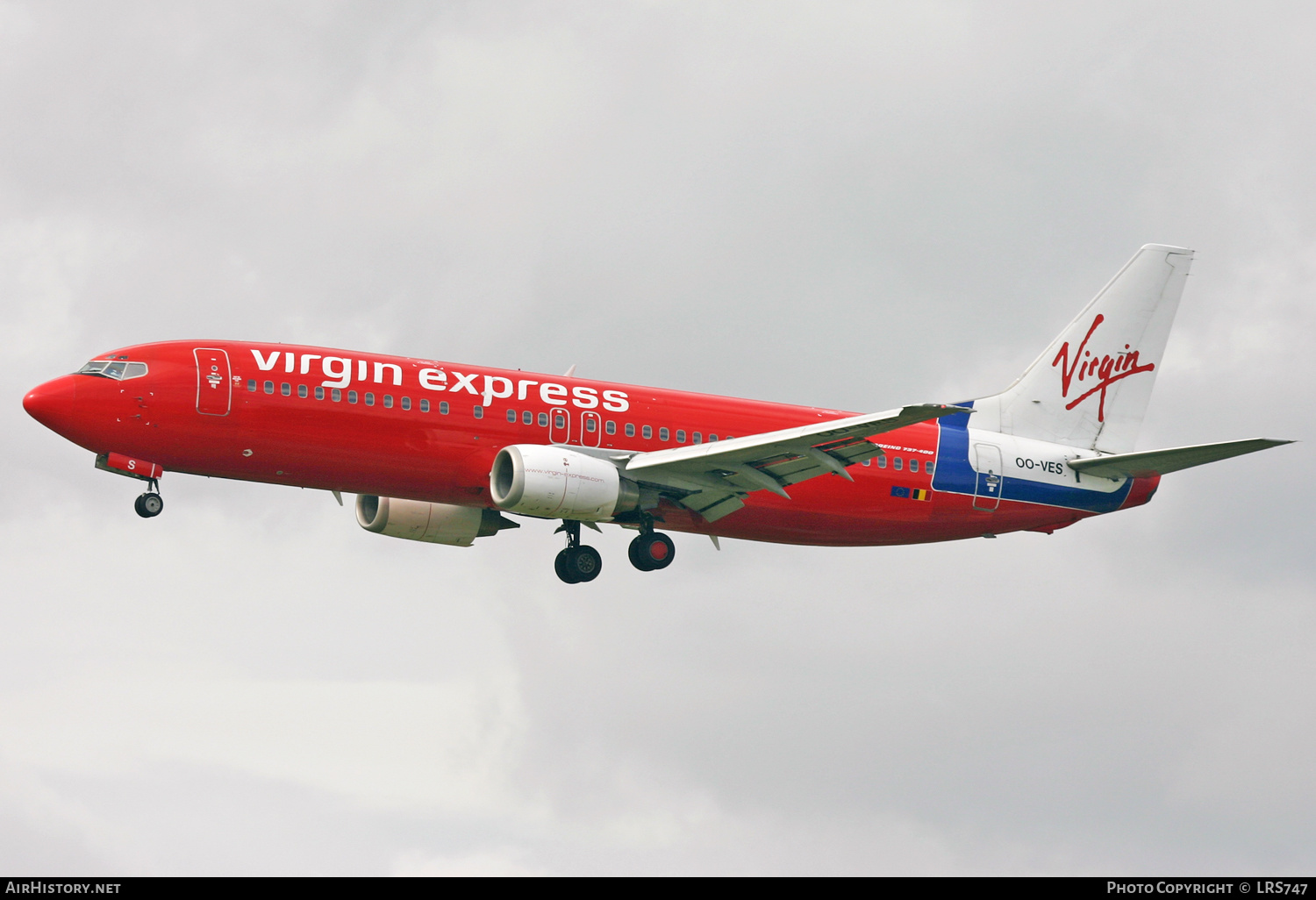 Aircraft Photo of OO-VES | Boeing 737-43Q | Virgin Express | AirHistory.net #311166