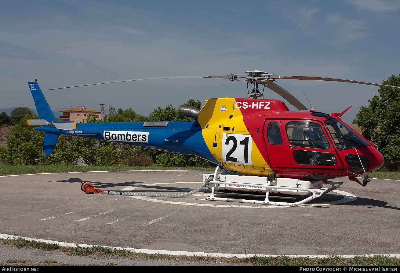 Aircraft Photo of CS-HFZ | Aerospatiale AS-350B-3 Ecureuil | HTA Helicópteros | AirHistory.net #311204