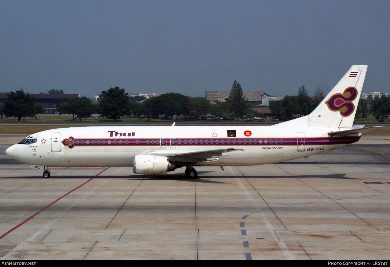 Aircraft Photo of HS-TDG | Boeing 737-4D7 | Thai Airways International | AirHistory.net #311493