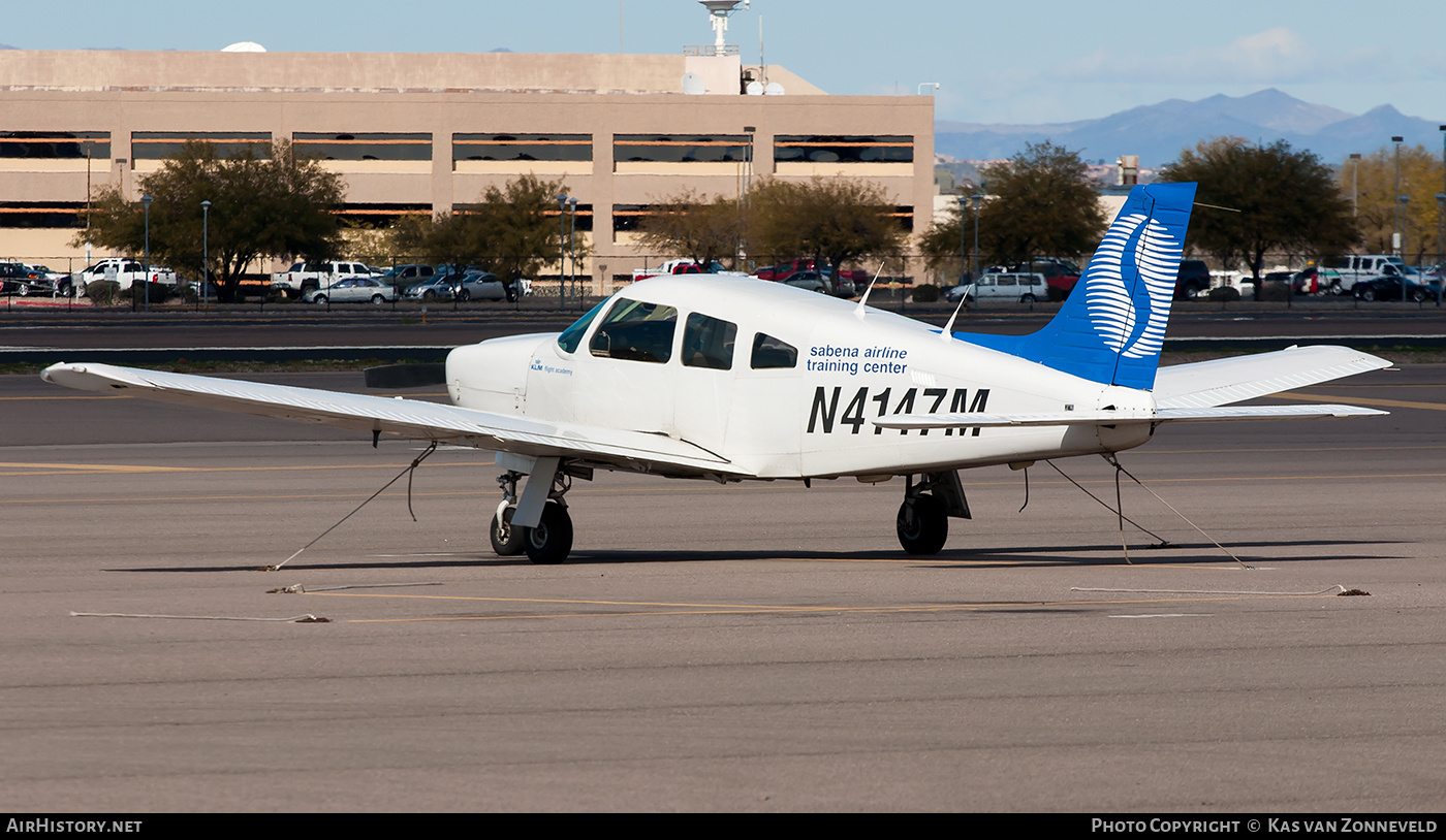 Aircraft Photo of N4147M | Piper PA-28R-201 Cherokee Arrow III | Sabena Airline Training Center | AirHistory.net #311561