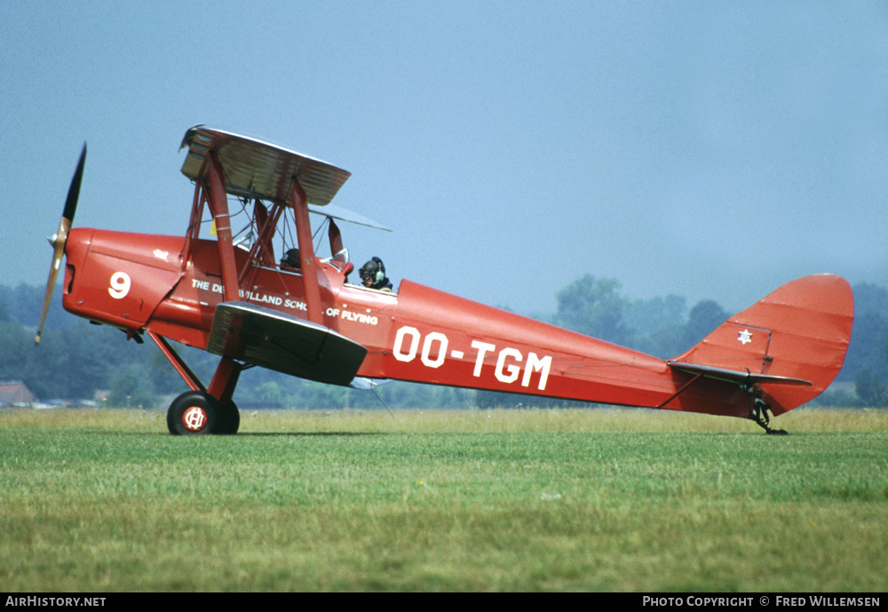 Aircraft Photo of OO-TGM | De Havilland D.H. 82A Tiger Moth II | CNE Air | The de Havilland School of Flying | AirHistory.net #311792