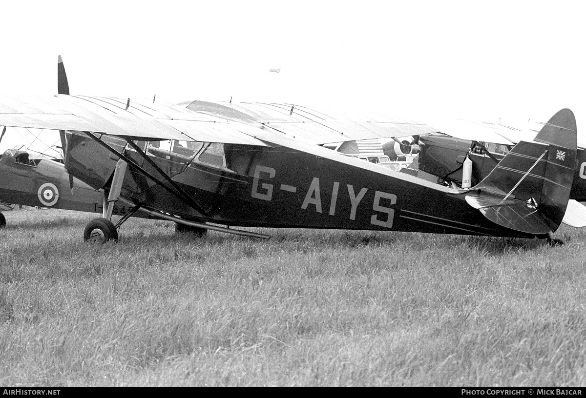Aircraft Photo of G-AIYS | De Havilland D.H. 85 Leopard Moth | AirHistory.net #311845
