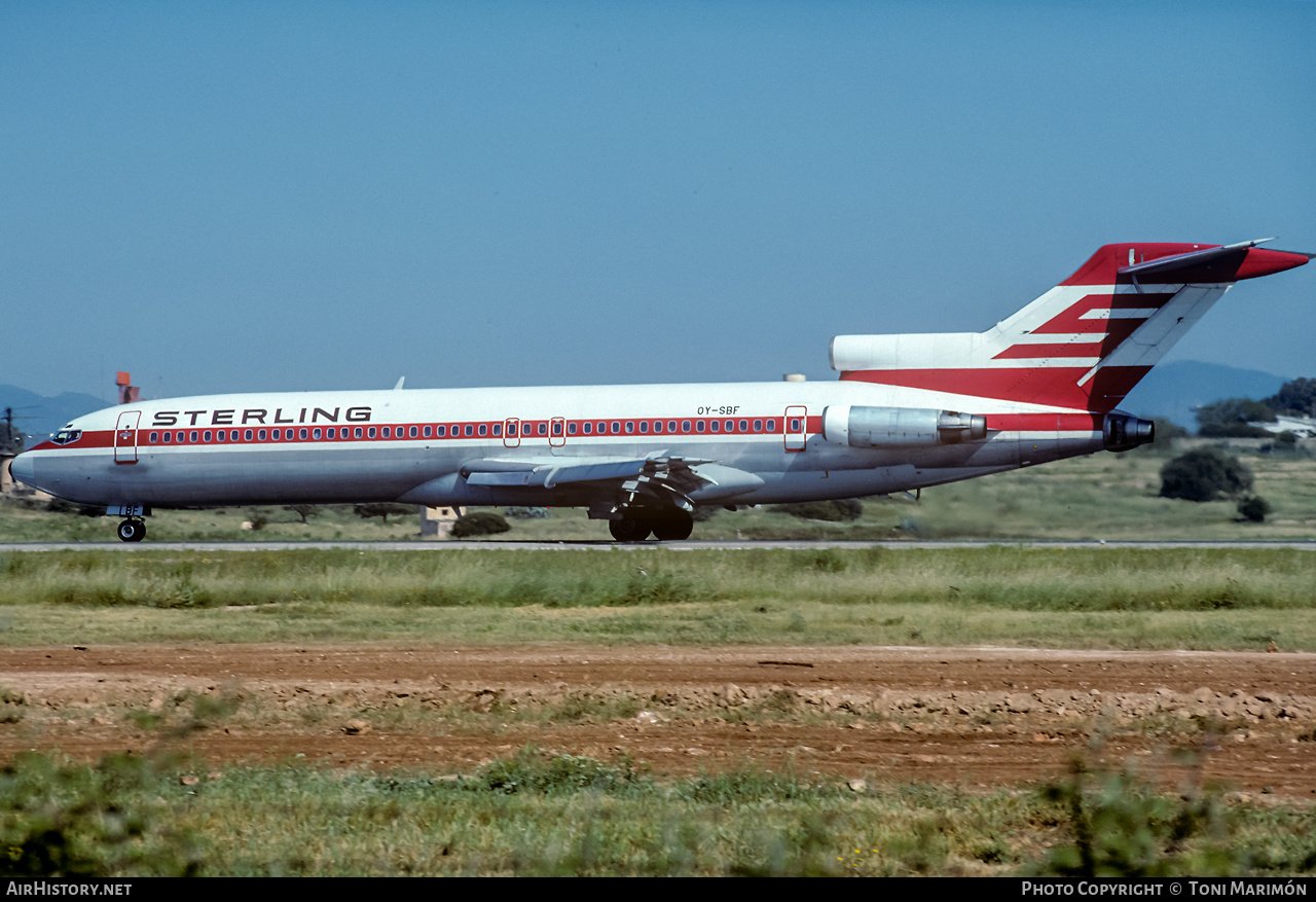 Aircraft Photo of OY-SBF | Boeing 727-2J4/Adv | Sterling Airways | AirHistory.net #311891