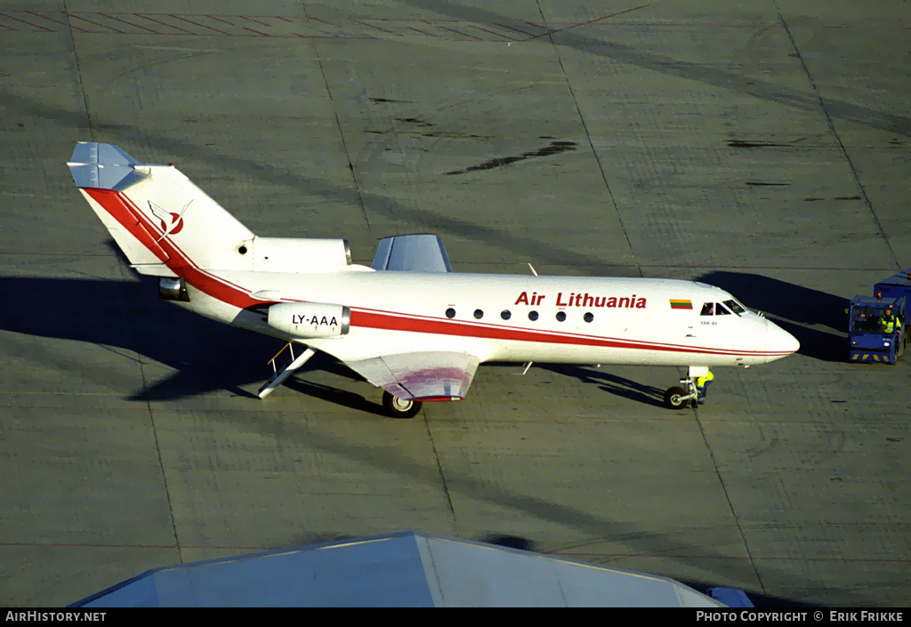 Aircraft Photo of LY-AAA | Yakovlev Yak-40 | Air Lithuania | AirHistory.net #312187