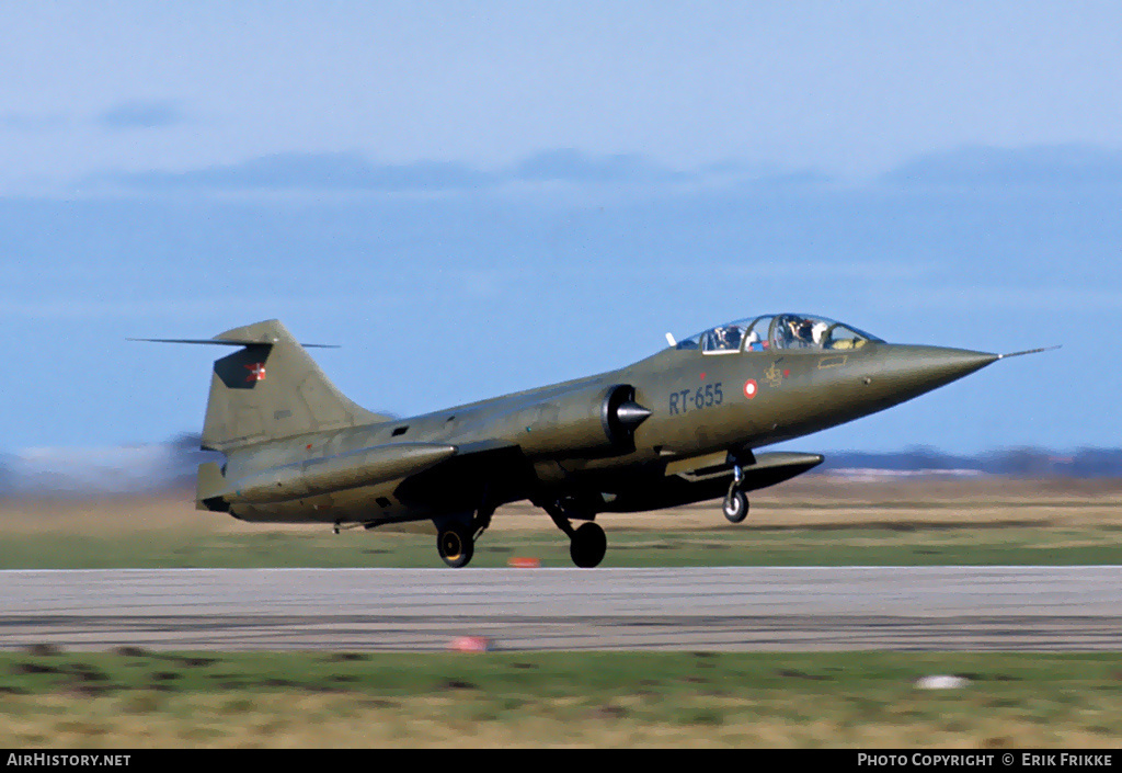 Aircraft Photo of RT-655 | Lockheed CF-104D Starfighter Mk2 | Denmark - Air Force | AirHistory.net #312193