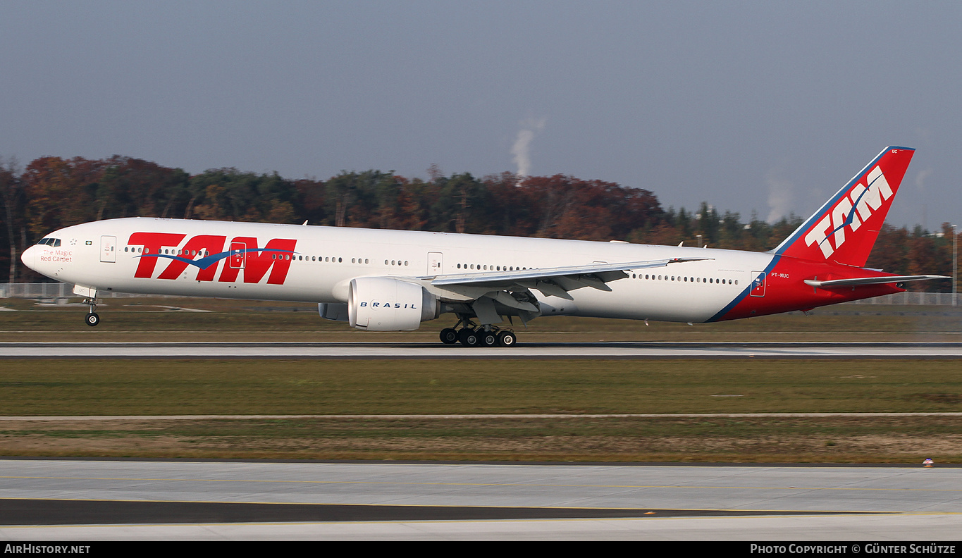 Aircraft Photo of PT-MUC | Boeing 777-32W/ER | TAM Linhas Aéreas | AirHistory.net #312248