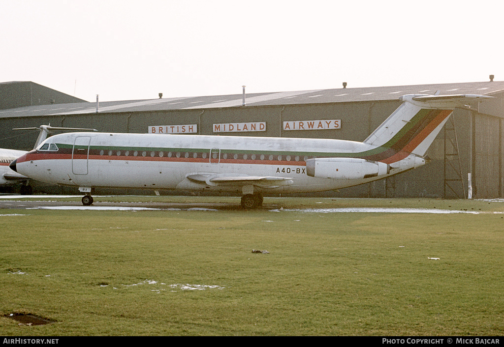 Aircraft Photo of A4O-BX | BAC 111-409AY One-Eleven | AirHistory.net #312749