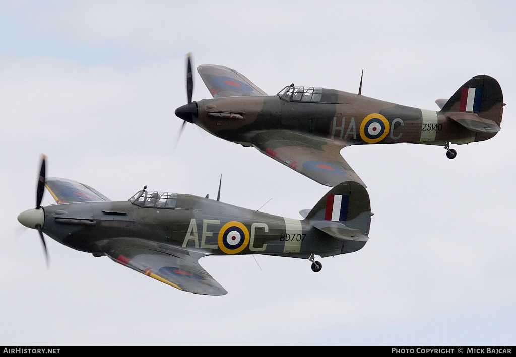 Aircraft Photo of G-HURR / BD707 | Hawker Hurricane Mk12 | AirHistory.net #312750