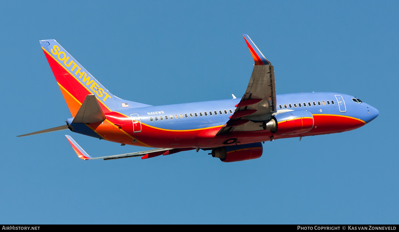 Aircraft Photo of N468WN | Boeing 737-7H4 | Southwest Airlines | AirHistory.net #312762