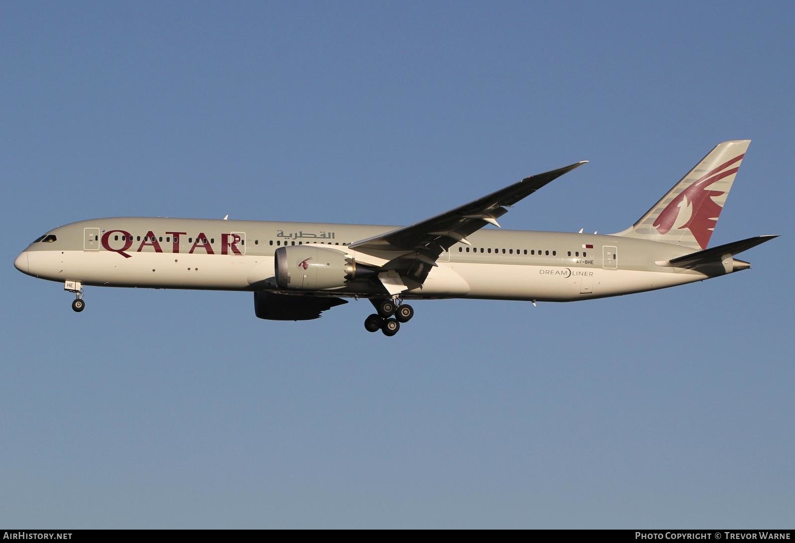 Aircraft Photo of A7-BHE | Boeing 787-9 Dreamliner | Qatar Airways | AirHistory.net #312889