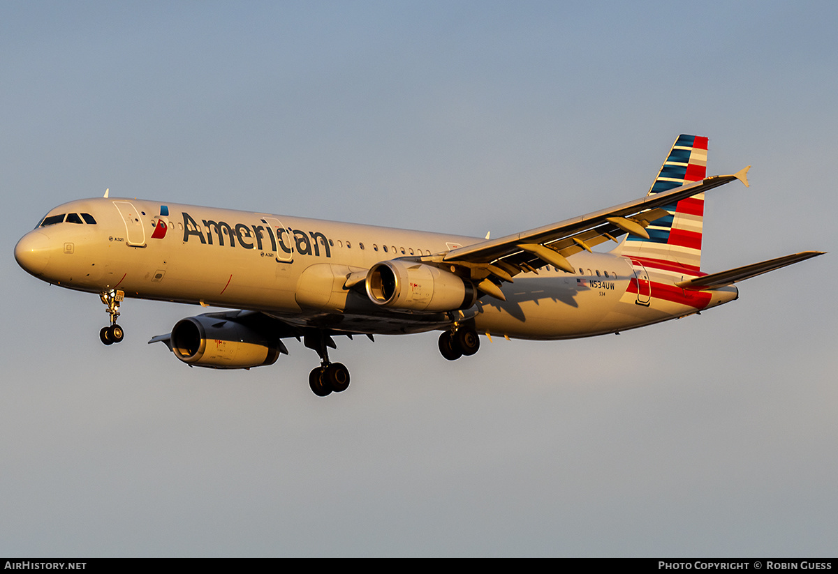 Aircraft Photo of N534UW | Airbus A321-231 | American Airlines | AirHistory.net #313037