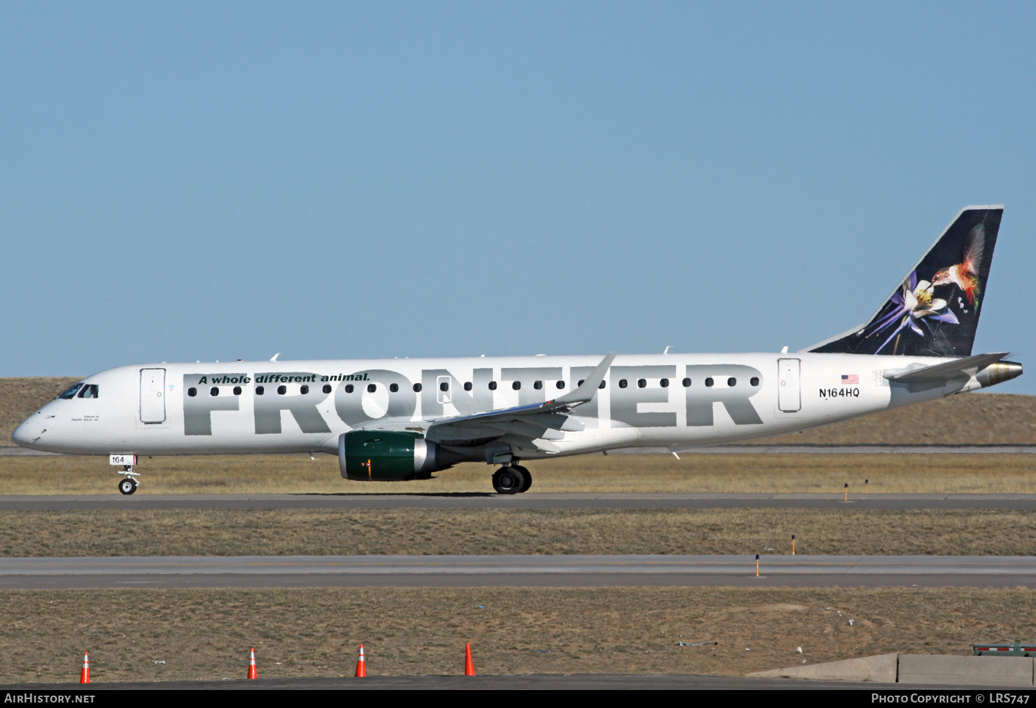 Aircraft Photo of N164HQ | Embraer 190AR (ERJ-190-100IGW) | Frontier Airlines | AirHistory.net #313161