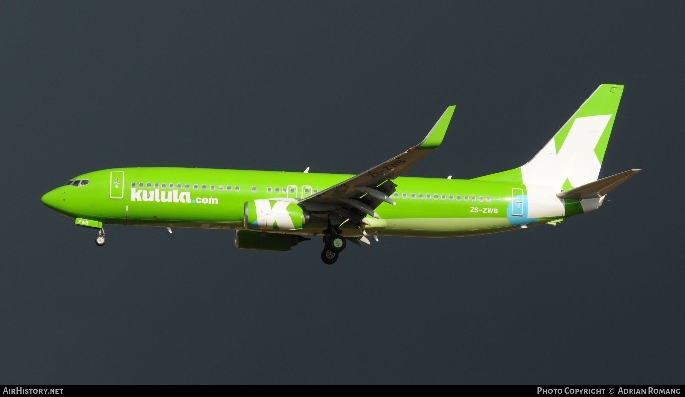 Aircraft Photo of ZS-ZWB | Boeing 737-8LD | Kulula | AirHistory.net #313226