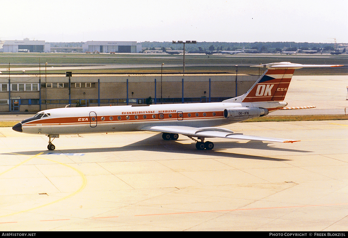 Aircraft Photo of OK-IFN | Tupolev Tu-134A | ČSA - Československé Aerolinie - Czechoslovak Airlines | AirHistory.net #313253