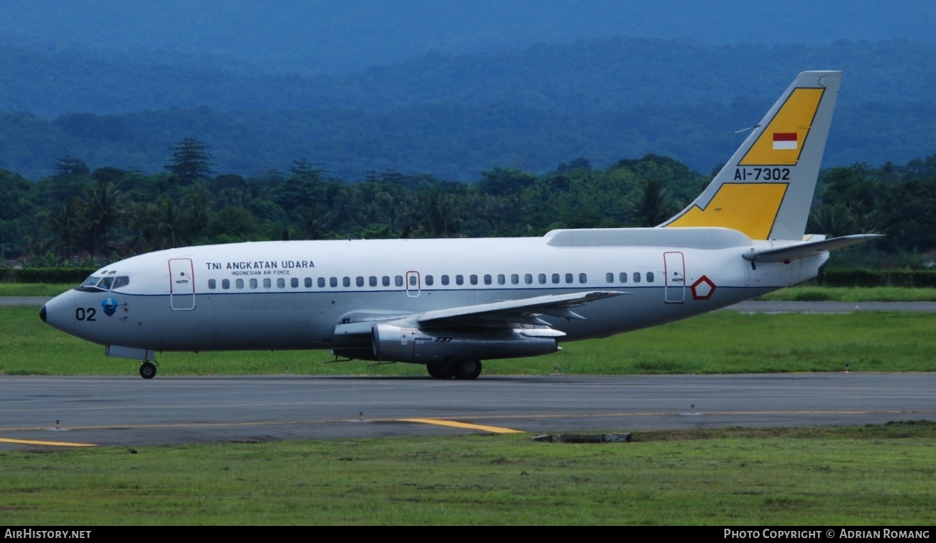 Aircraft Photo of AI-7302 | Boeing 737-2X9/Adv Surveiller | Indonesia - Air Force | AirHistory.net #313255