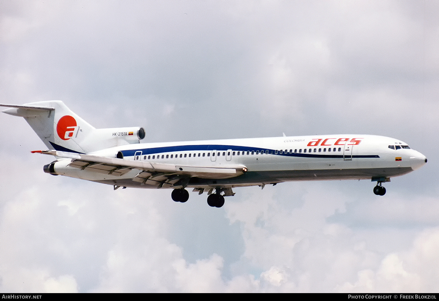 Aircraft Photo of HK-2151X | Boeing 727-2A1/Adv | ACES - Aerolíneas Centrales de Colombia | AirHistory.net #313304